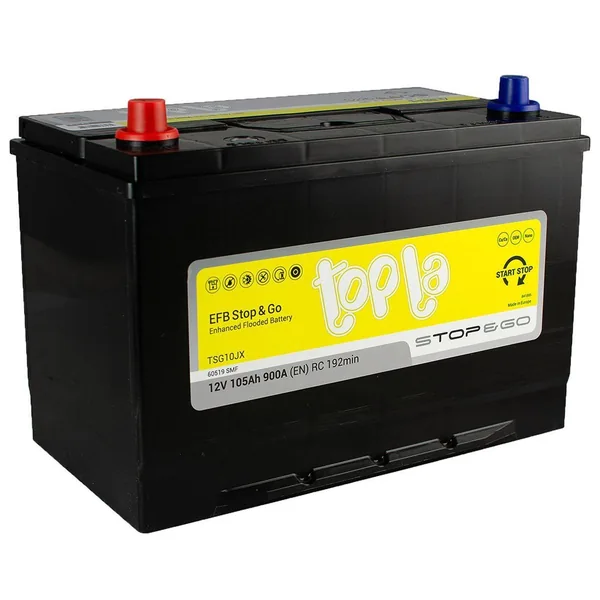Аккумулятор Topla EFB Stop&Go Asia 105 Ач 900 А (EN), прямая полярность, D31