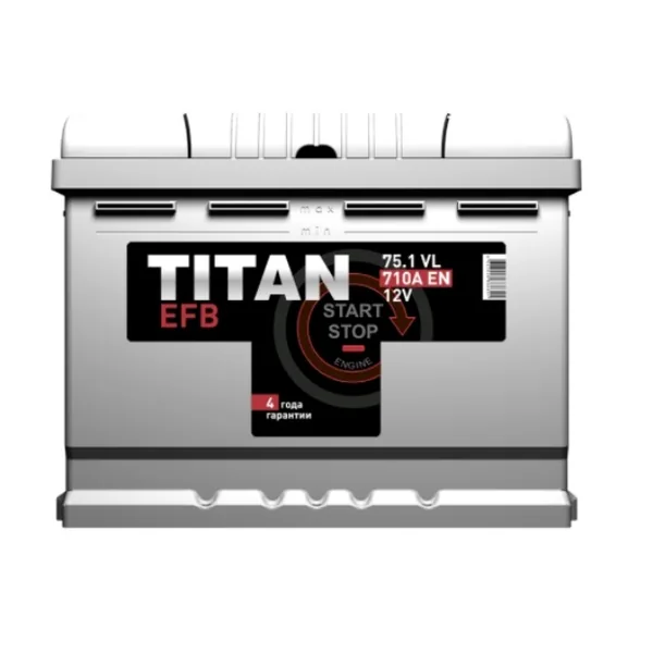 Аккумулятор TITAN 75 Ач 710 А (EN), обратная полярность, LN3
