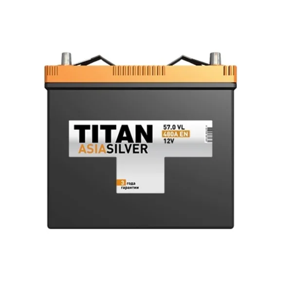 Аккумулятор TITAN Asia Silver 57 Ач 450 А (EN), прямая полярность, B24