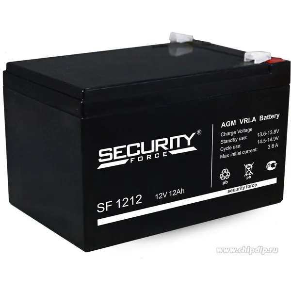 Аккумулятор Security Force 12 Ач, 151x98x94