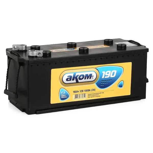Аккумулятор AKOM 190 Ач 1200 А (EN), прямая полярность, HB