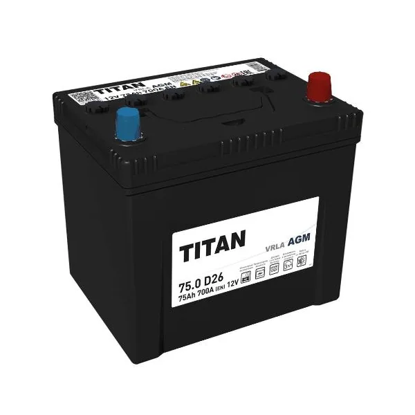 Аккумулятор TITAN 75 Ач 700 А (EN), обратная полярность, D26
