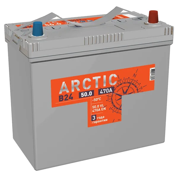 Аккумулятор TITAN Arctic Asia 50 Ач 470 А (EN), прямая полярность, B24