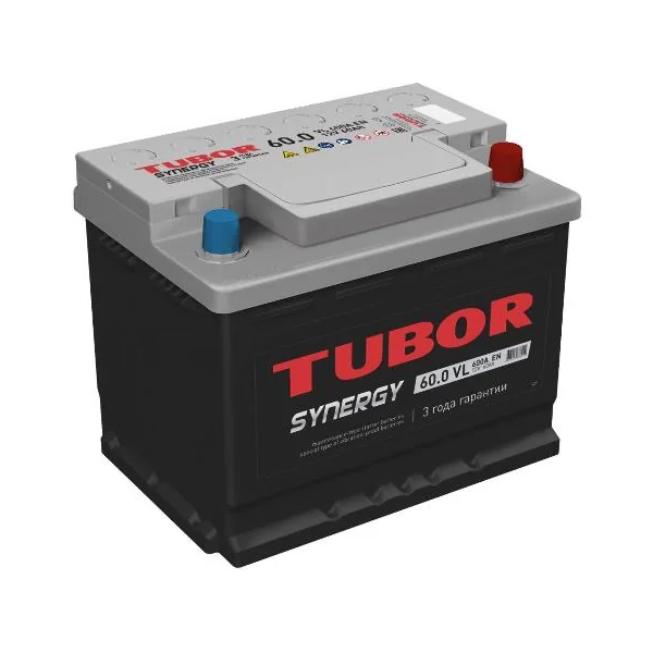 Аккумулятор TUBOR SYNERGY 60 Ач 600 А (EN), обратная полярность, LBN2