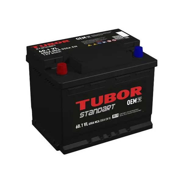 Аккумулятор TUBOR 60 Ач 550 А (EN), прямая полярность, LN2