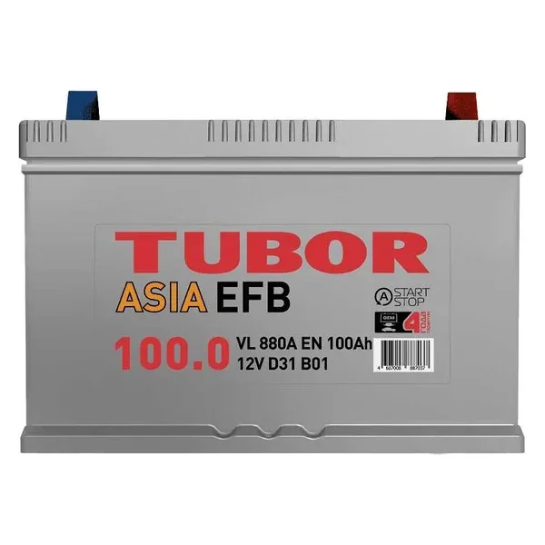 Аккумулятор TUBOR 100 Ач 850 А (EN), обратная полярность, D31