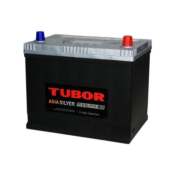 Аккумулятор TUBOR Asia Silver 77 Ач 650 А (EN), обратная полярность, D26