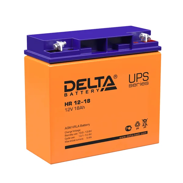 Аккумулятор DELTA HR 18 Ач, 182x77x166