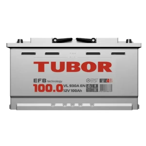 Аккумулятор TUBOR 100 Ач 930 А (EN), обратная полярность, LN5