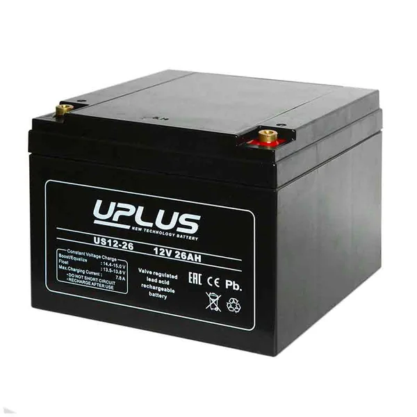 Аккумулятор UPLUS US12-26 26 Ач, 166x175x125