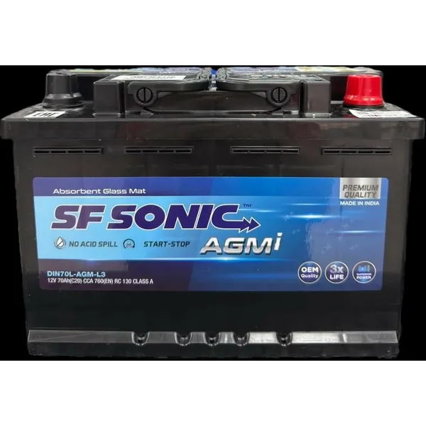 Аккумулятор SF SONIC 70 Ач 760 А (EN), обратная полярность, LN3