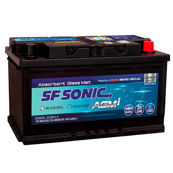 Аккумулятор SF SONIC 80 Ач 850 А (EN), обратная полярность, LN4