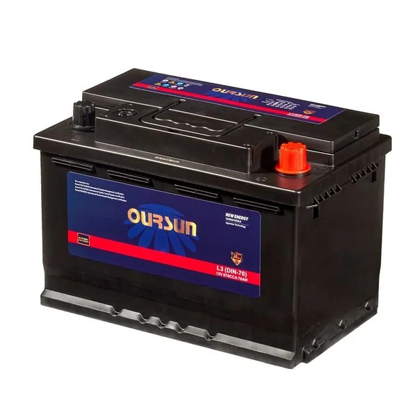 Аккумулятор OURSUN 70 Ач 670 А (EN), обратная полярность, LN3