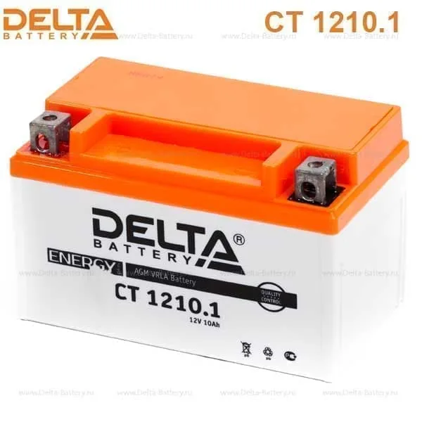 Аккумулятор DELTA 10 Ач 190 А (EN), прямая полярность, YTZ10S