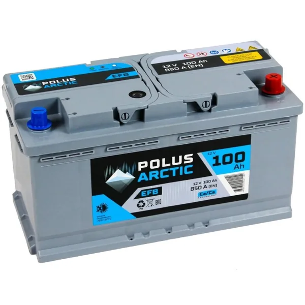 Аккумулятор POLUS ARCTIC EFB 100 Ач 850 А (EN), прямая полярность, LN5