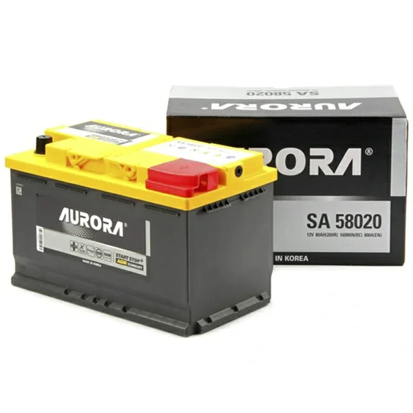 Аккумулятор AURORA 80 Ач 800 А (EN), обратная полярность, LN4