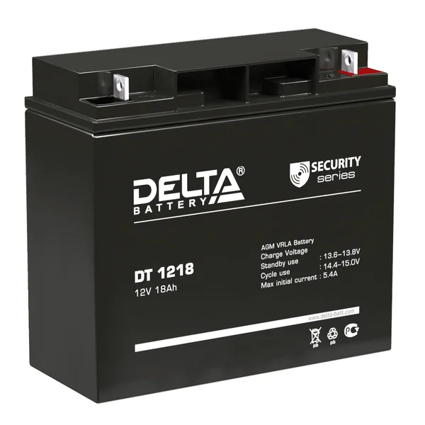 Аккумулятор DELTA DT 18 Ач, 182x77x166