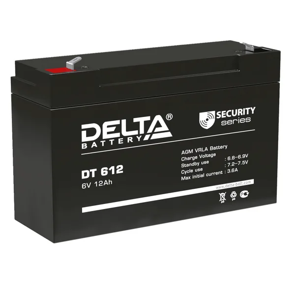 Аккумулятор DELTA 12 Ач, 151x50x100