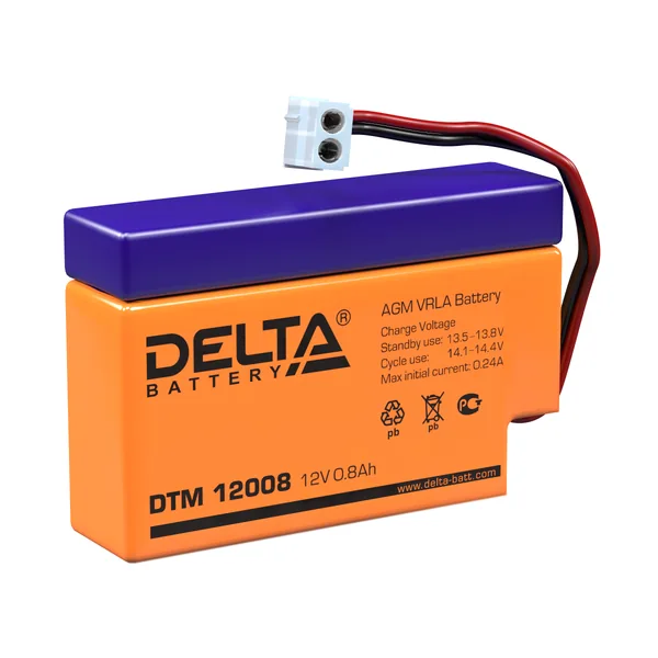 Аккумулятор DELTA 0.8 Ач, 96x25x62