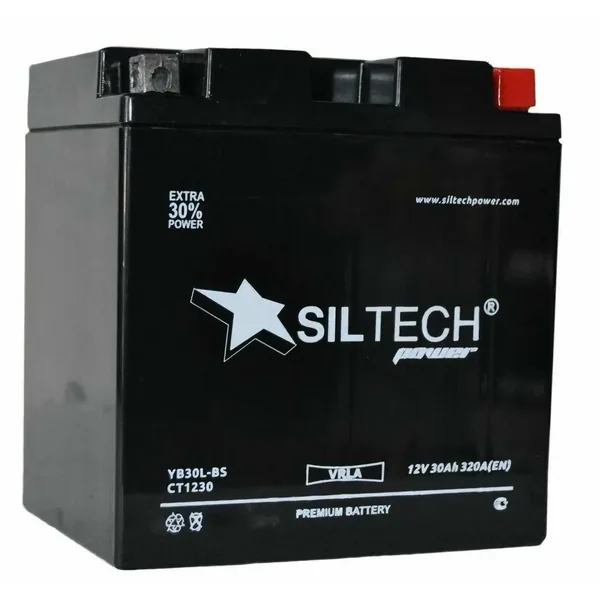 Аккумулятор SILTECH 30 Ач 320 А (EN), обратная полярность, YB30L-B