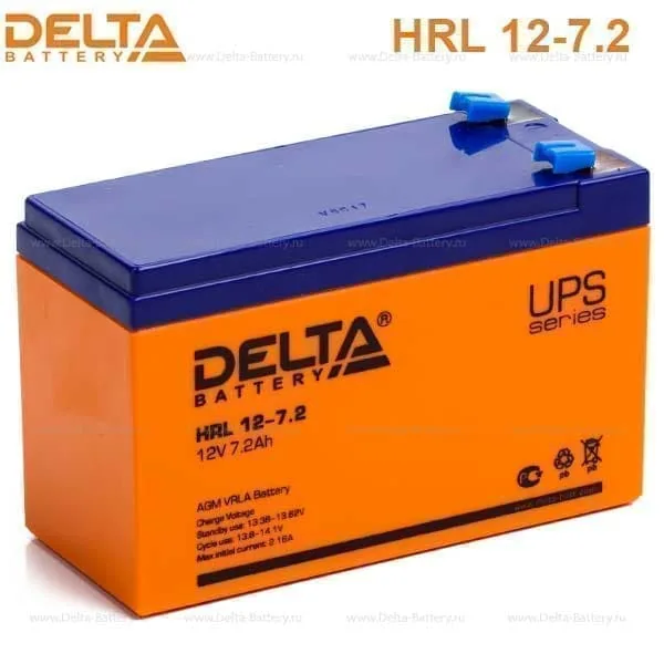 Аккумулятор DELTA HRL 7.2 Ач, 151x65x100