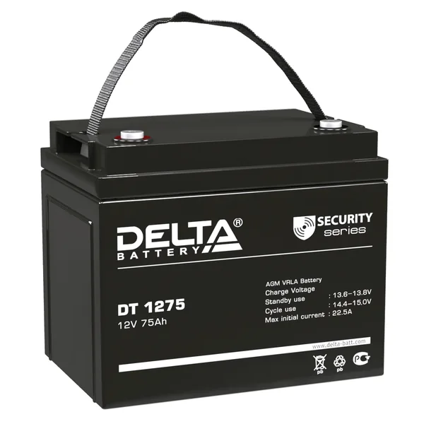 Аккумулятор DELTA 75 Ач, 350x167x174