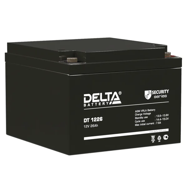 Аккумулятор DELTA 26 Ач, 166x175x125