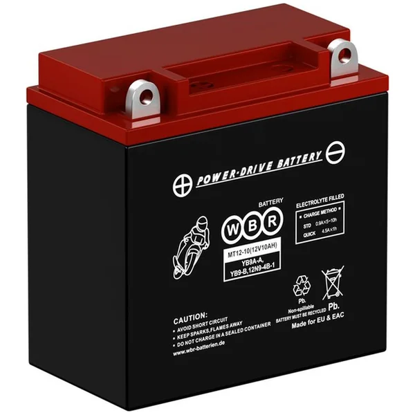 Аккумулятор WBR 10 Ач 120 А, прямая полярность, YB9-B