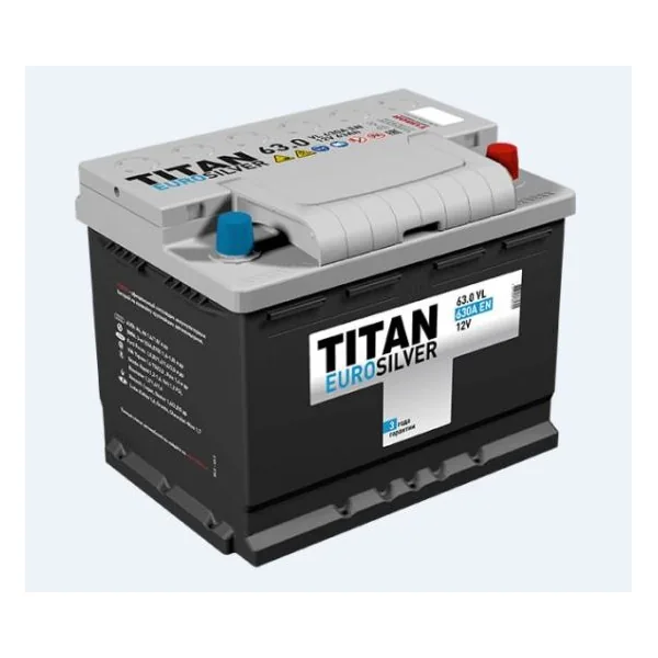 Аккумулятор TITAN Euro Silver 63 Ач 610 А (EN), прямая полярность, LN2