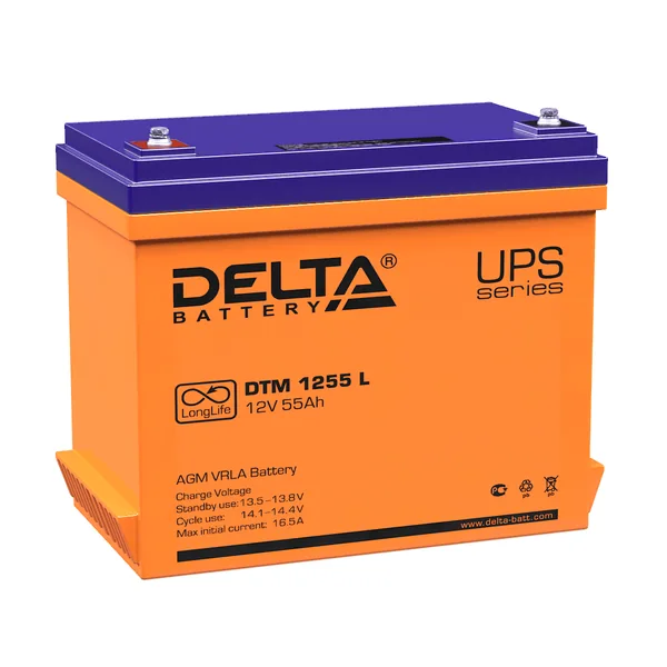 Аккумулятор DELTA 55 Ач, 238x129x227