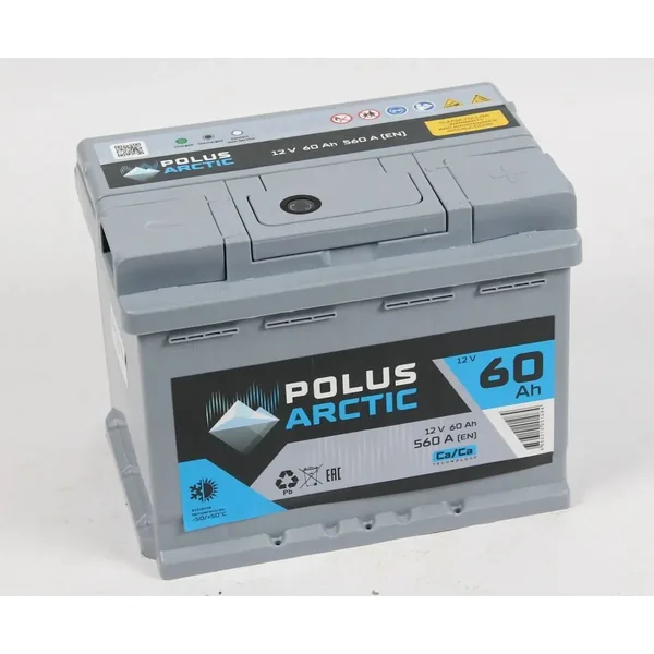 Аккумулятор POLUS Arctic 60 Ач 560 А (EN), обратная полярность, LN2